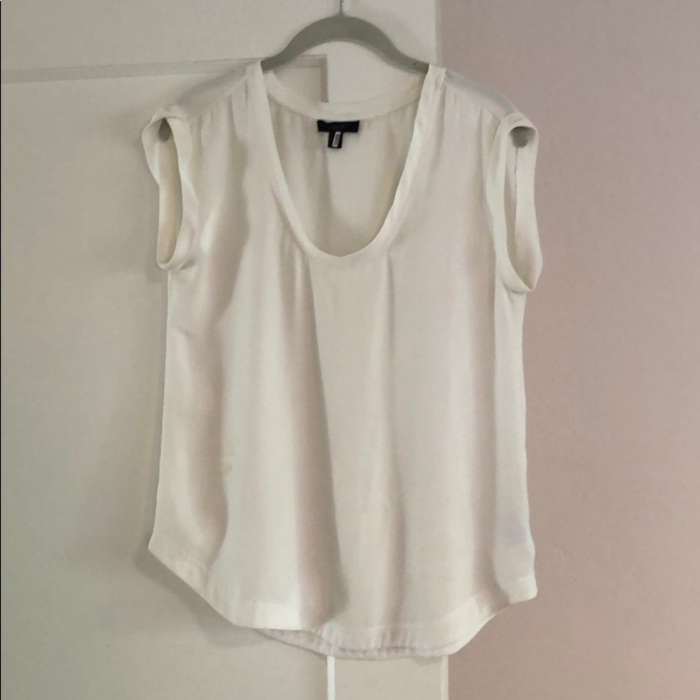 White silky top